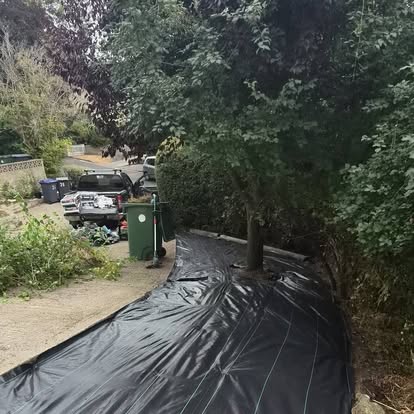 Landscape ground preparation in progress